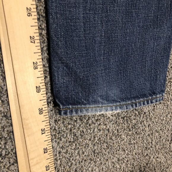 J Crew Jeans Mens 31x32 Blue 770 Slim Straight Preppy Dark Wash Stretch Denim - Picture 10 of 11